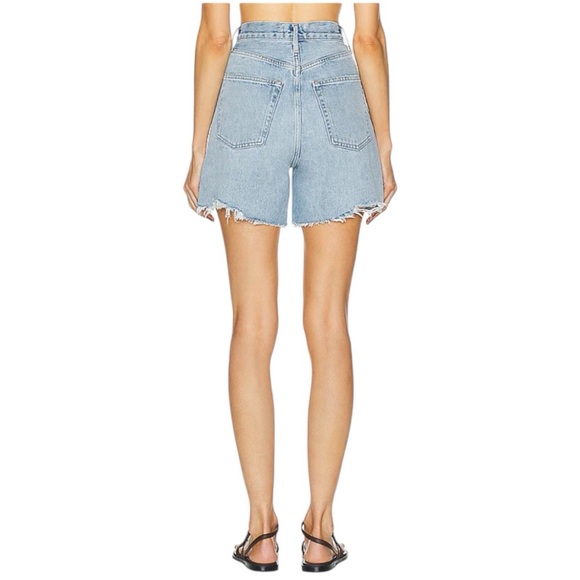 NWT Agolde Stella High Rise Baggy Shorts in Agreement Size 23 - Picture 3 of 15